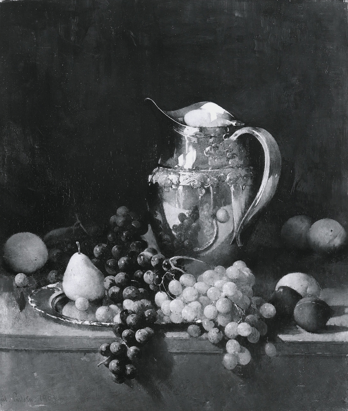 Emil Carlsen Still Life with Fruit and Silver Pitcher, 1903