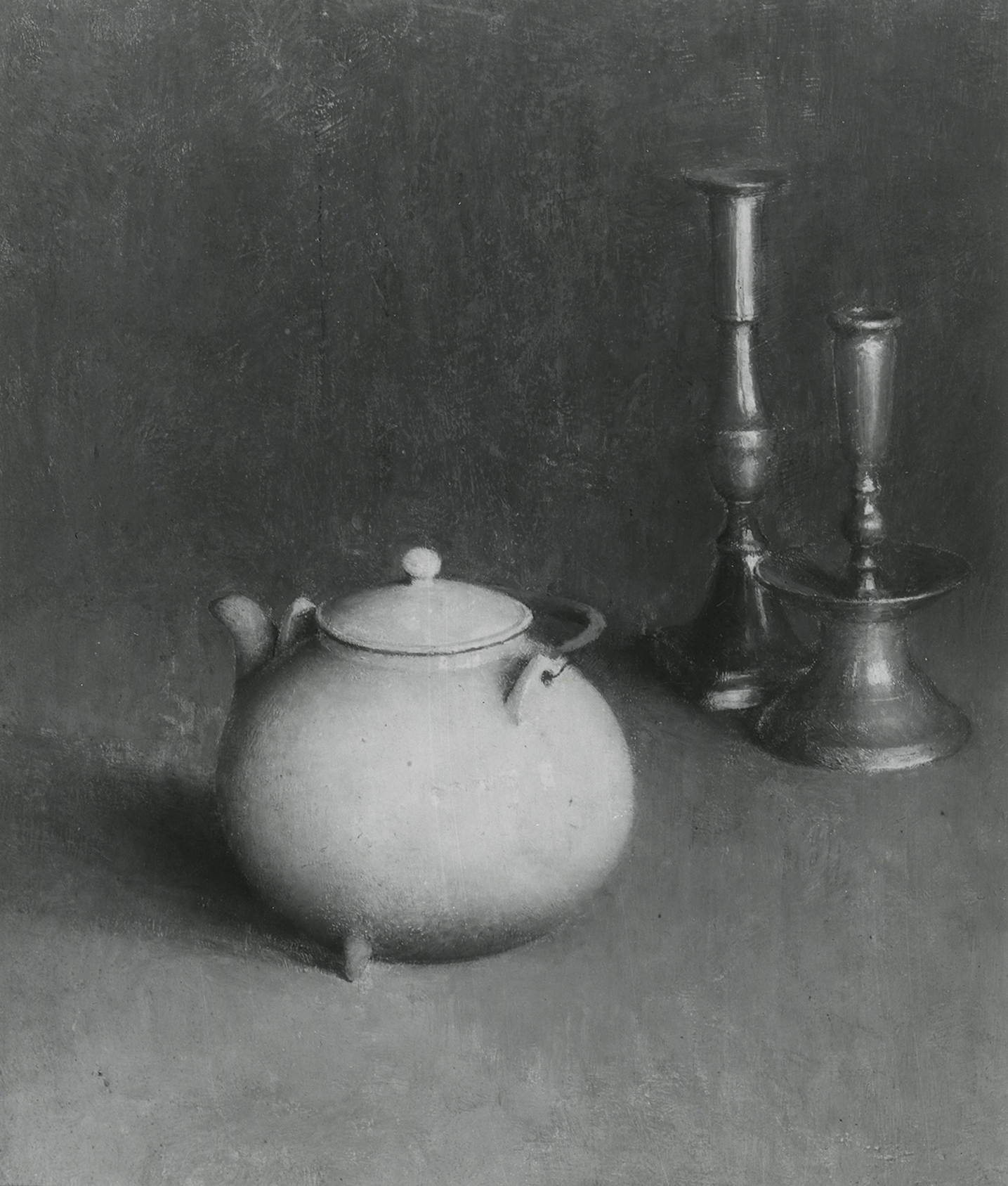 Emil Carlsen : Teapot and candlesticks, ca.1914.