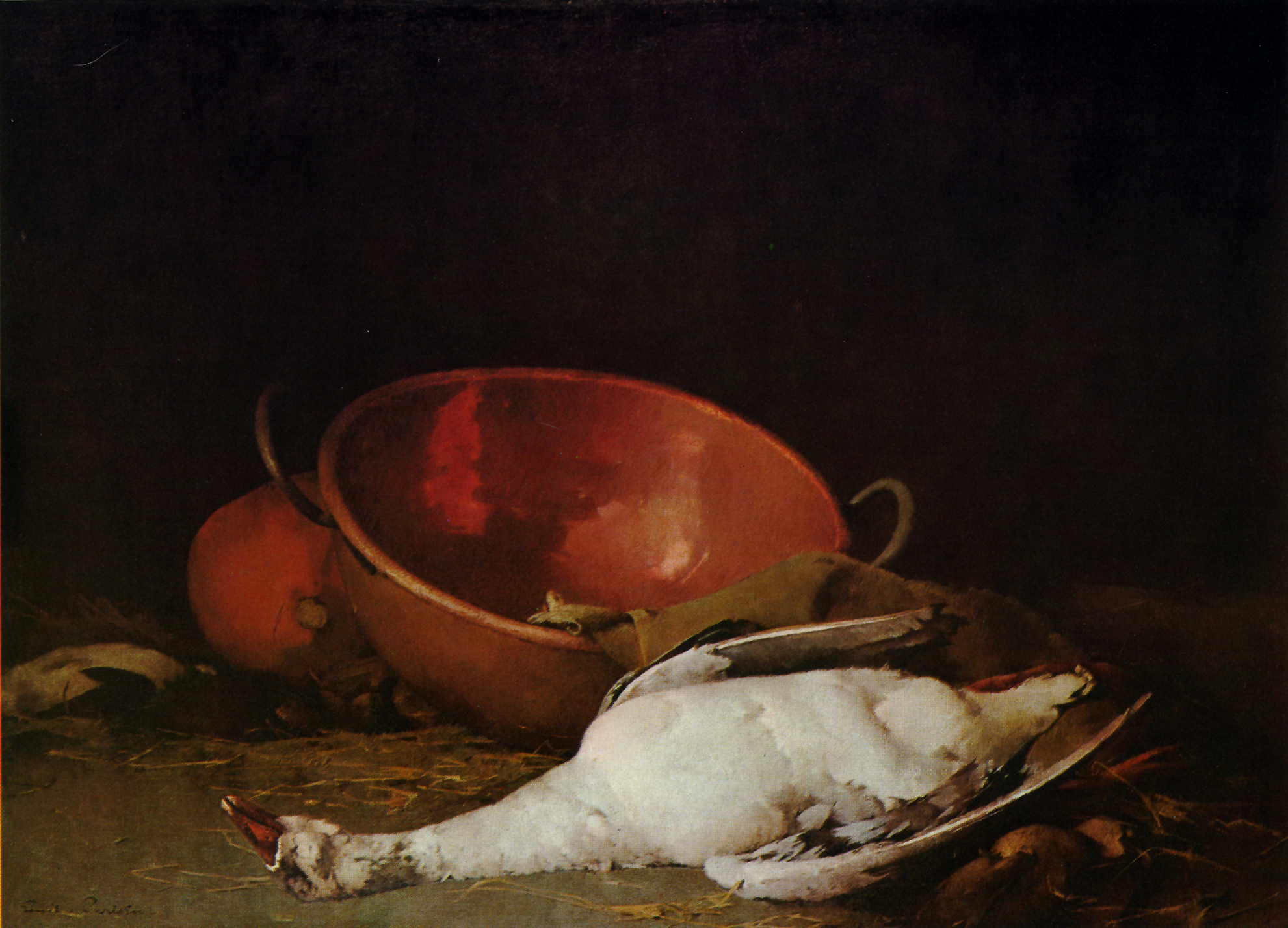 Emil Carlsen : Still life—goose and copper pot, ca.1883.