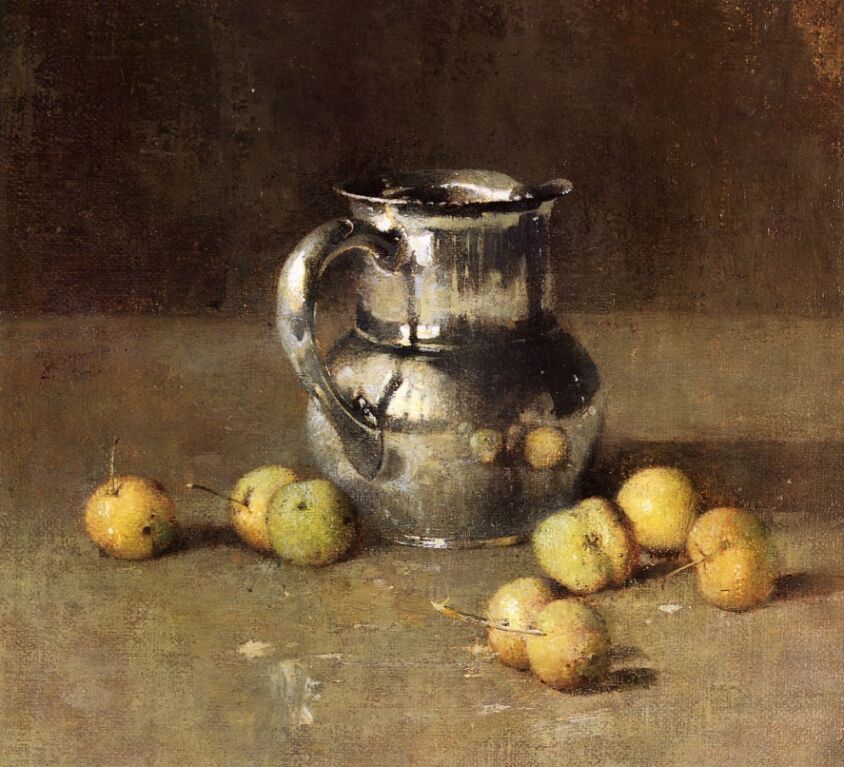 Emil Carlsen Still Life with Pitcher and Pivar (also called Still Life With Pitcher And Fruit) c.1927