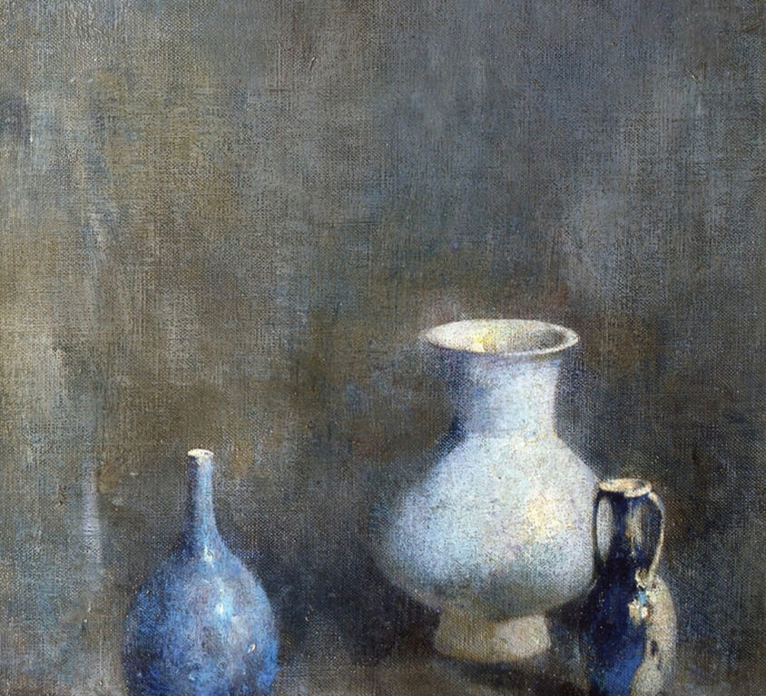 Emil Carlsen : Blue vases, ca.1919.