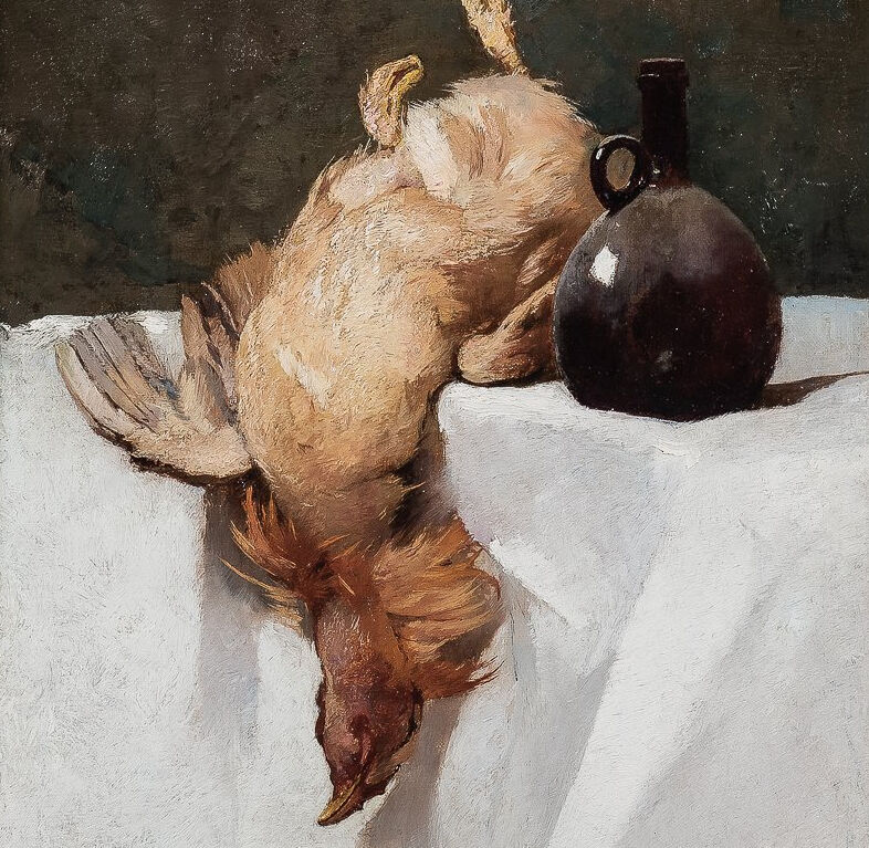 Emil Carlsen : Still life with chicken, 1894.