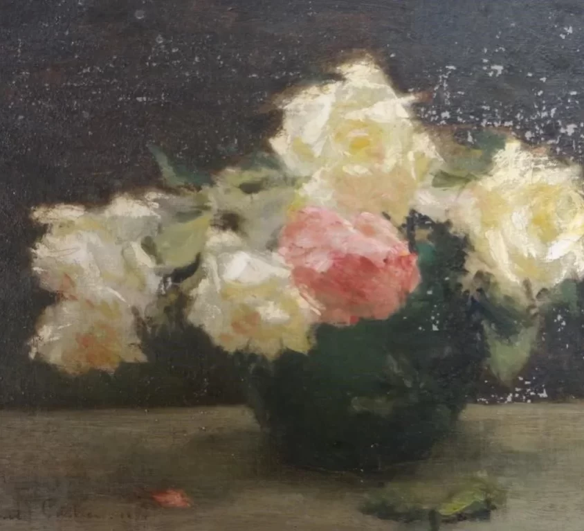 Emil Carlsen [1848-1932] : Still life of roses, 1894.