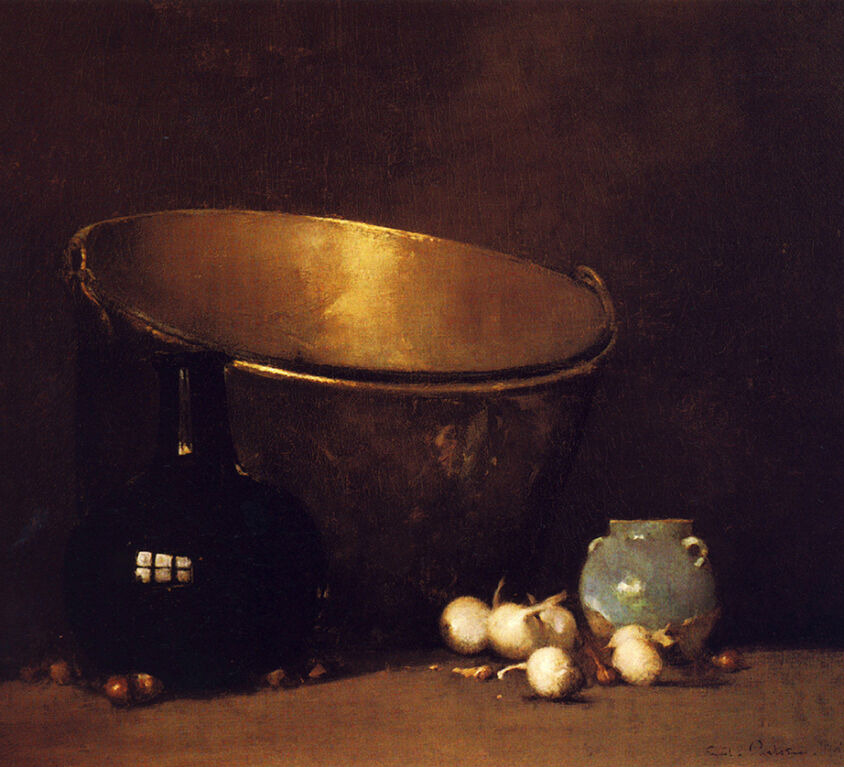 Emil Carlsen Still Life (large copper candy pot) 1904
