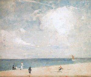 Emil Carlsen Beach Scene, c.1908 (also called By the Shore & The Bathing Beach)