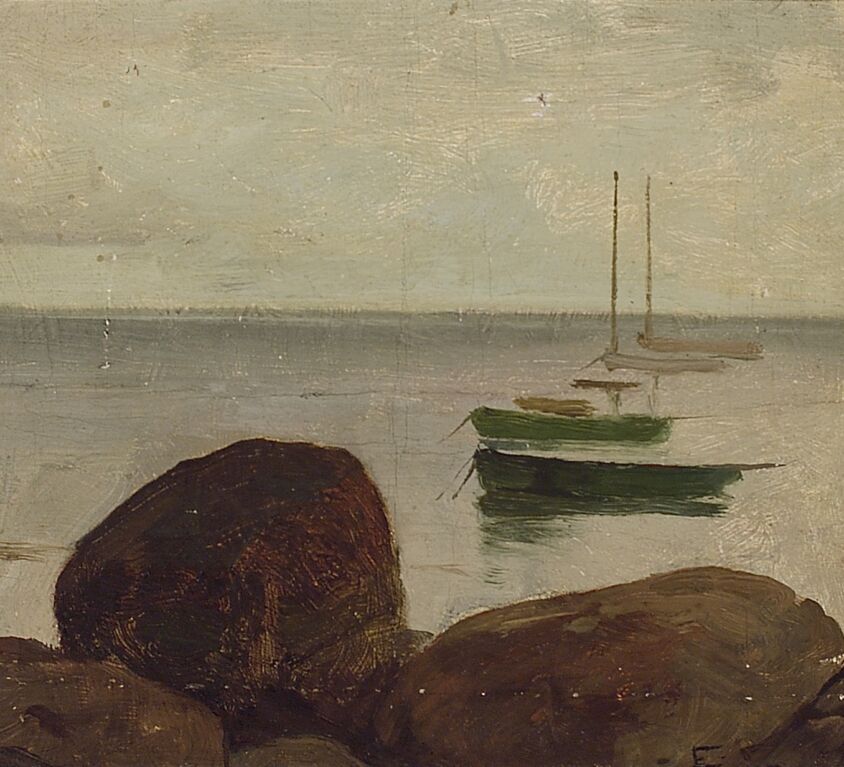 Emil Carlsen Seascape, Study with Boats, c.1887