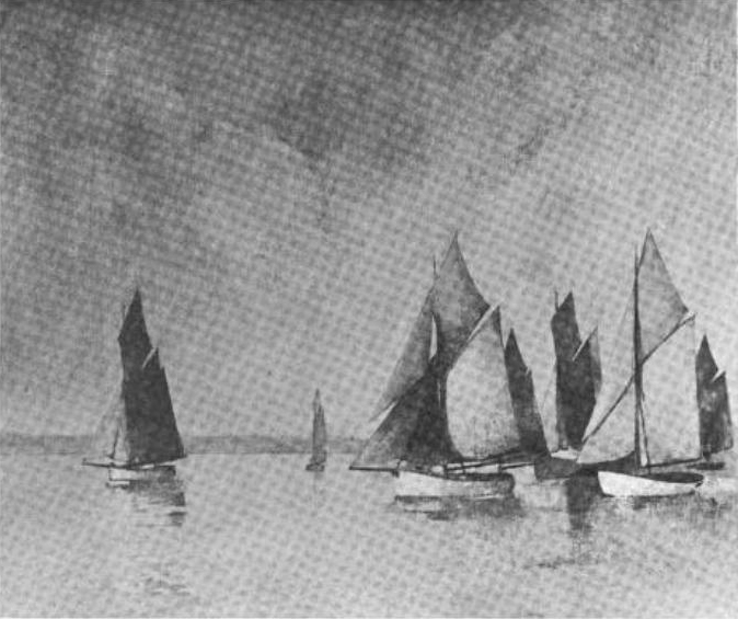 Emil Carlsen Danish Fishing Boats (also called Boats Going To Sea), c.1909