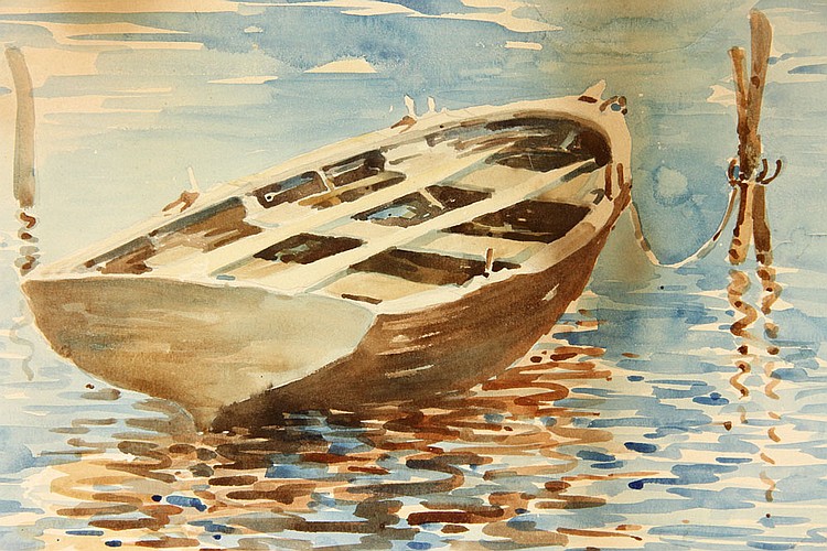 Emil Carlsen Moored Boat, 1894