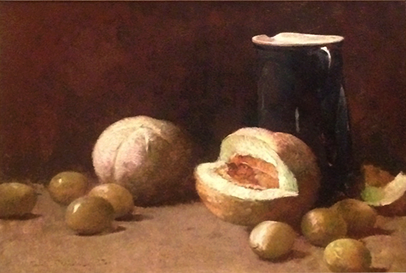 Emil Carlsen : Still life [pitcher and melons], 1893.