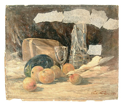 Emil Carlsen : Fruit and goblet, 1894.