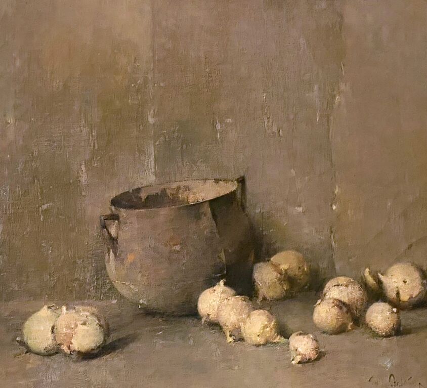 Emil Carlsen : Pot and onions, ca.1920.
