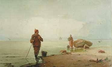 Emil Carlsen : Along the shore, Normandy, 1876.